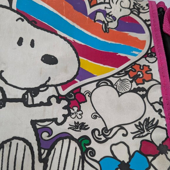 Snoopy Peanuts Messenger Bag - 2015 Black & Pink with Rainbow Heart - Picture 9 of 13